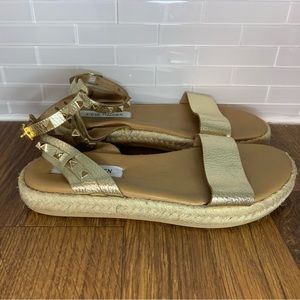 Steve Madden Gold Espadrille Flats Women’s Size 8